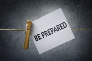 Be Prepared clothespin business strategy and motivational concept